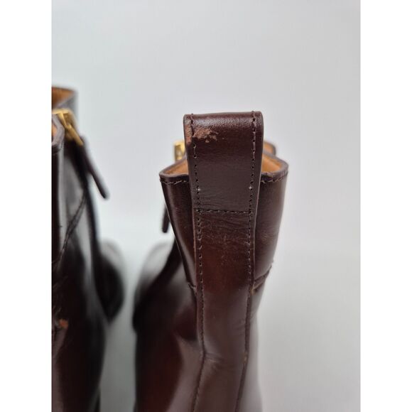 Tory Burch Women's Brown Everly Leather Ankle Booties Size 10 M - Picture 6 of 10